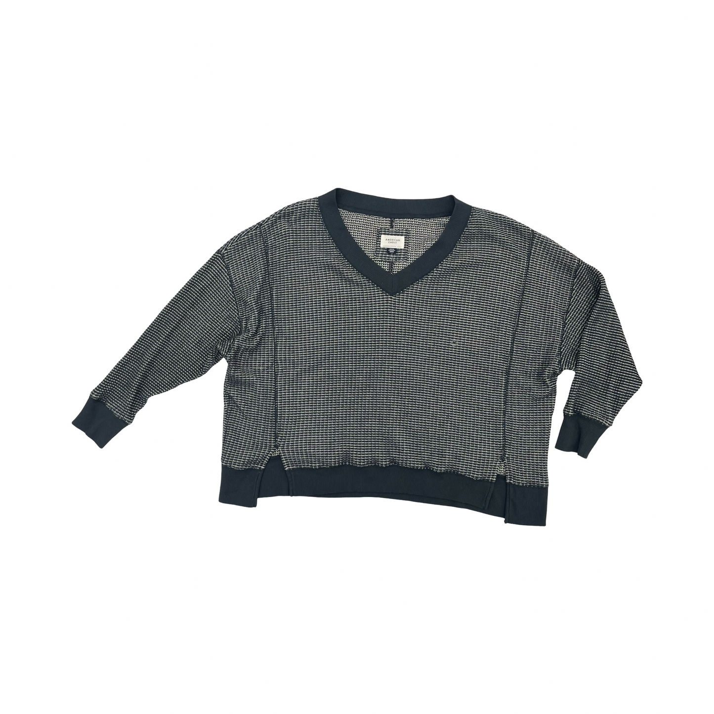 Top Ls By American Eagle In Blue & Cream, Size:M