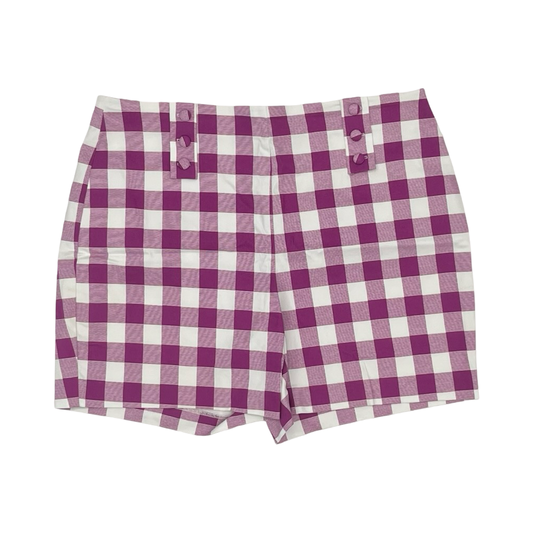 Shorts By Cato In Purple & White, Size:14