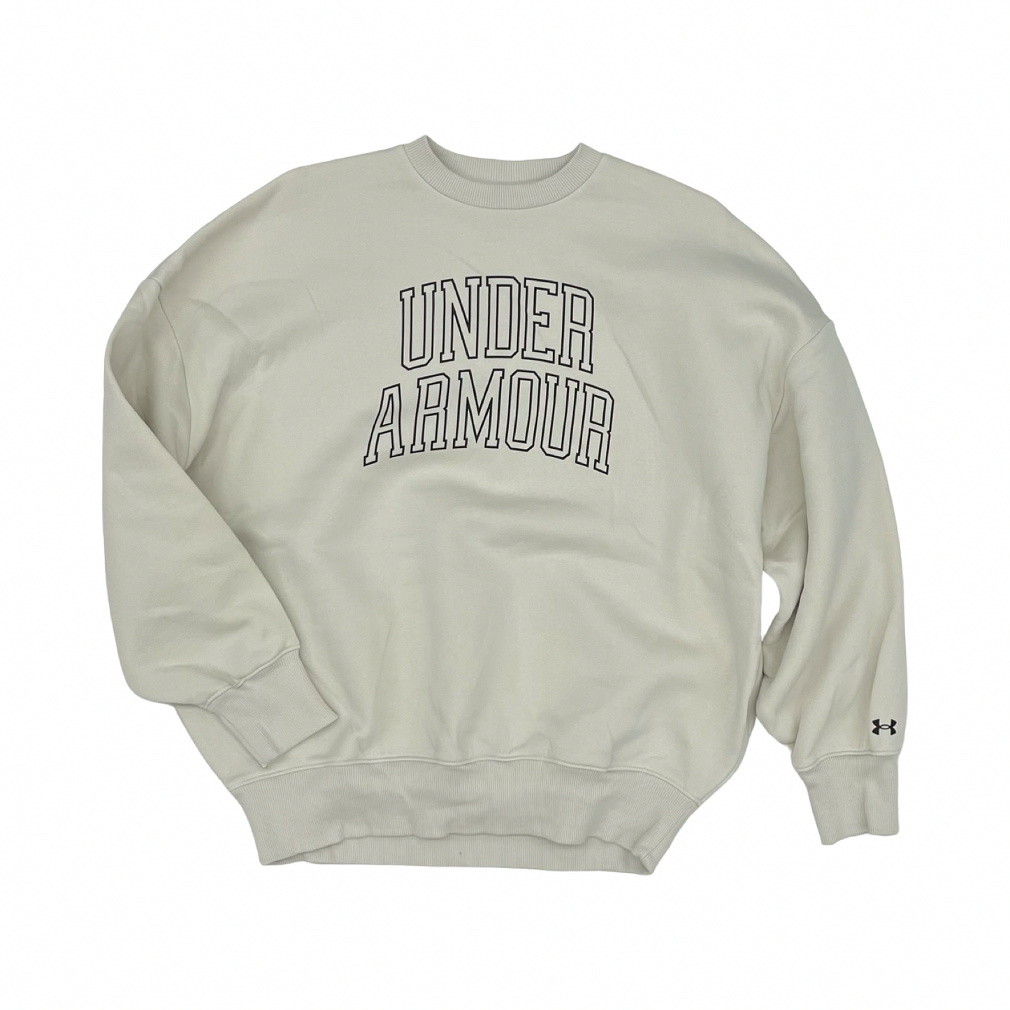 Athletic Sweatshirt Crewneck By Under Armour In Tan, Size:S