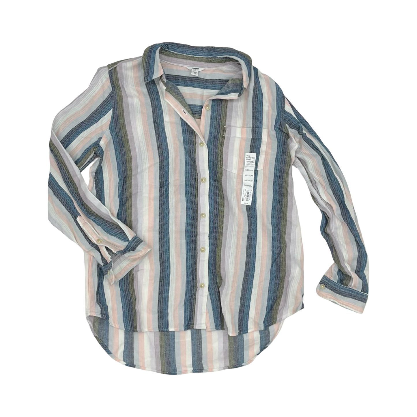 Blouse 3/4 Sleeve By Sonoma In Multi, Size:M