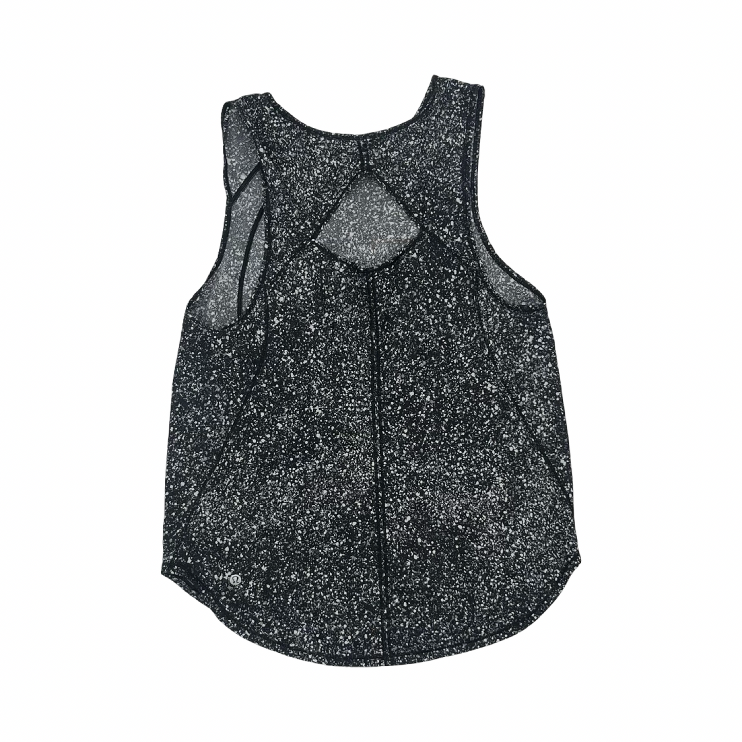 Athletic Tank Top By Lululemon In Black & White, Size:M