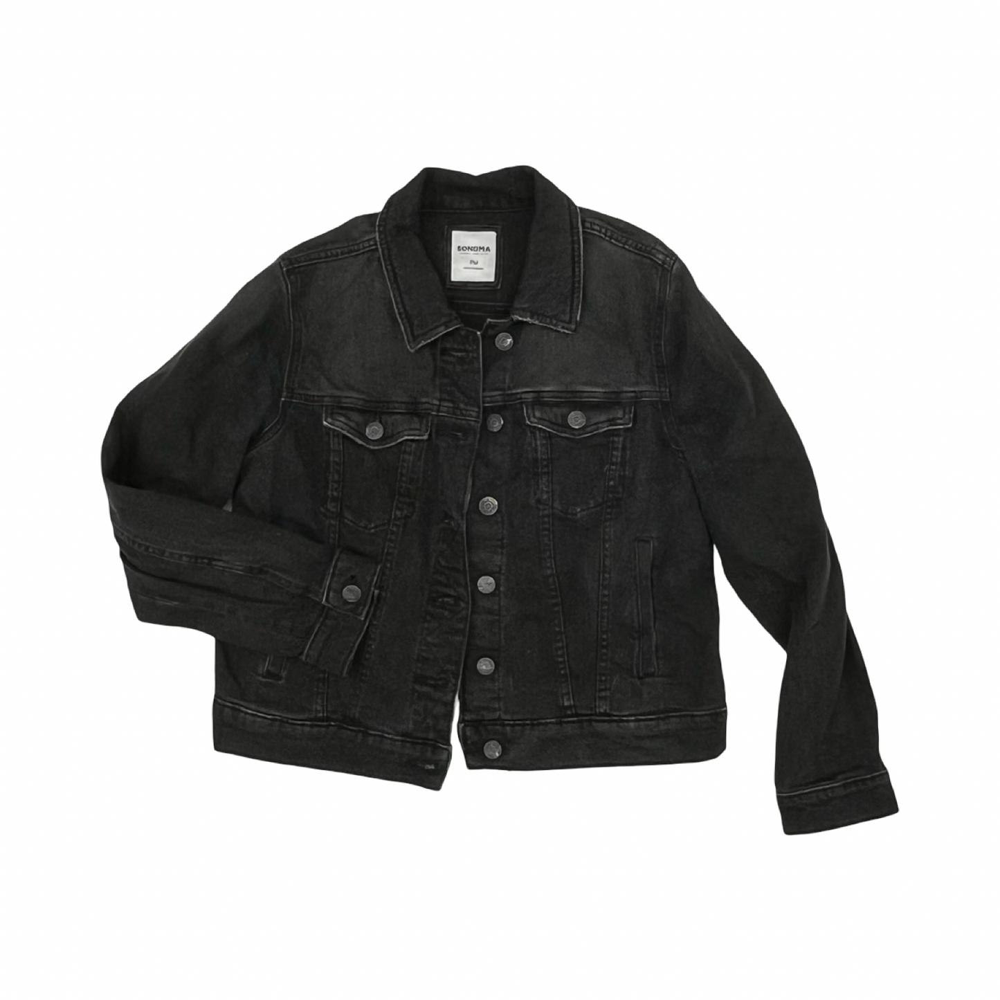 Jacket Denim By Sonoma In Black Denim, Size:Mp
