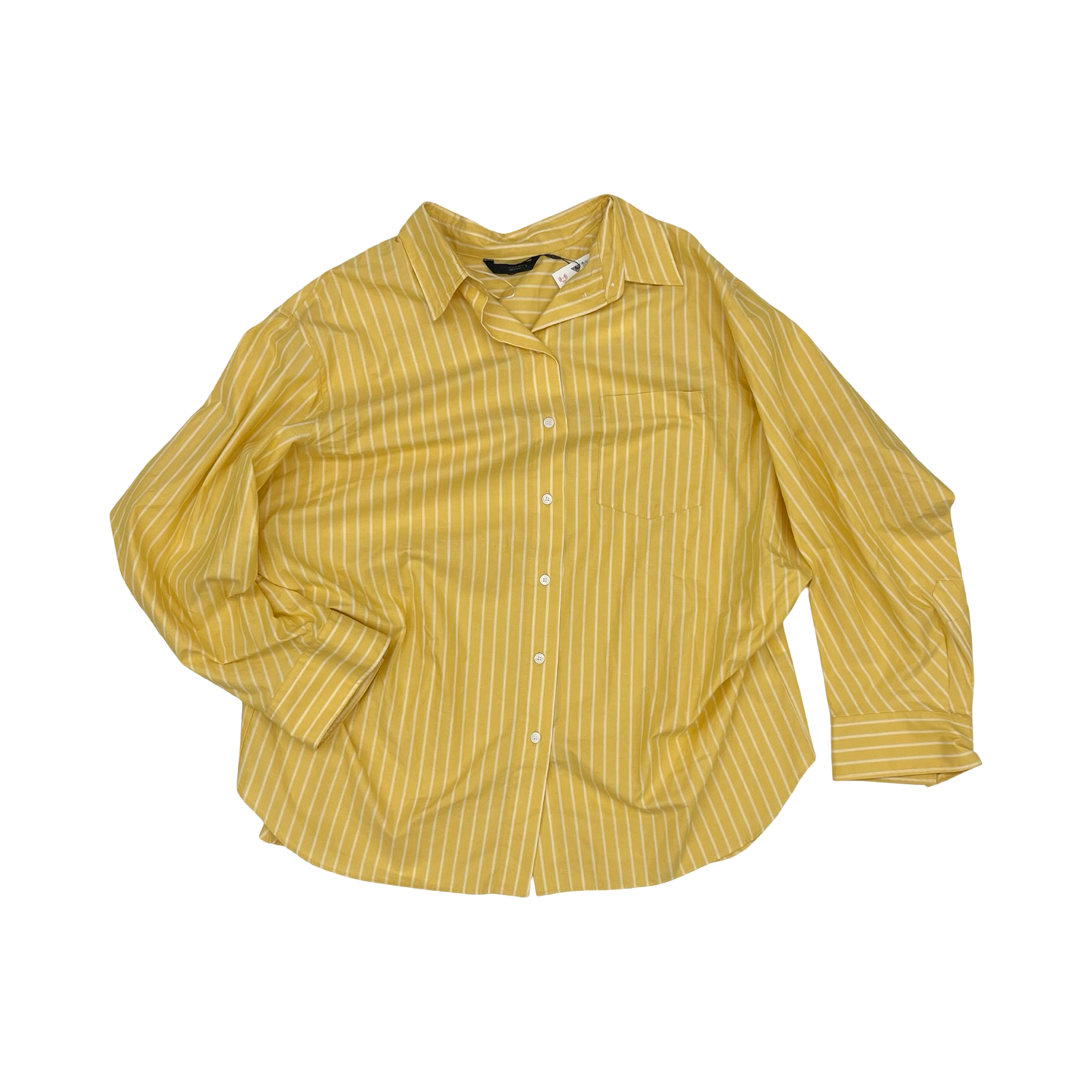 Blouse Ls By Zara In Yellow, Size:Xl