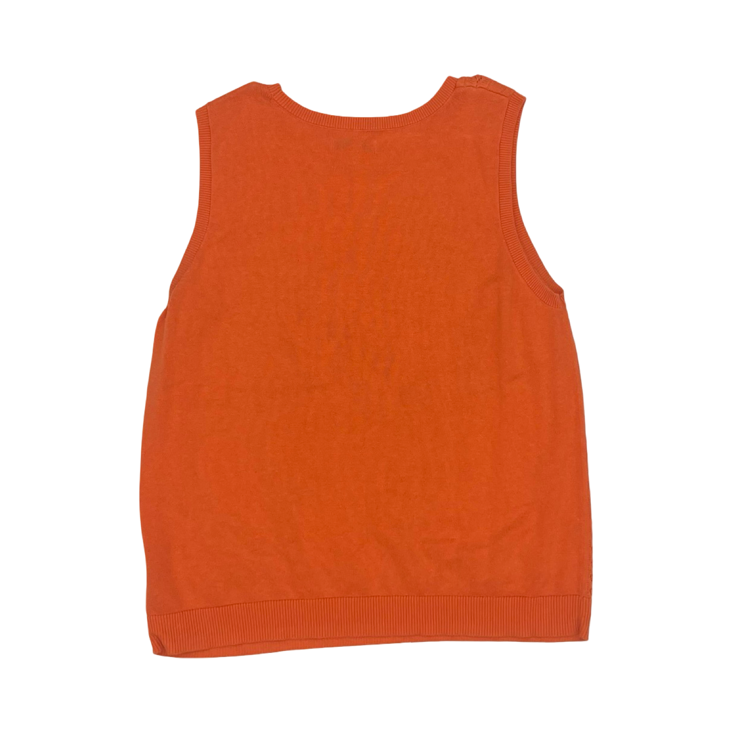 Vest Sweater By Croft And Barrow In Orange, Size:L