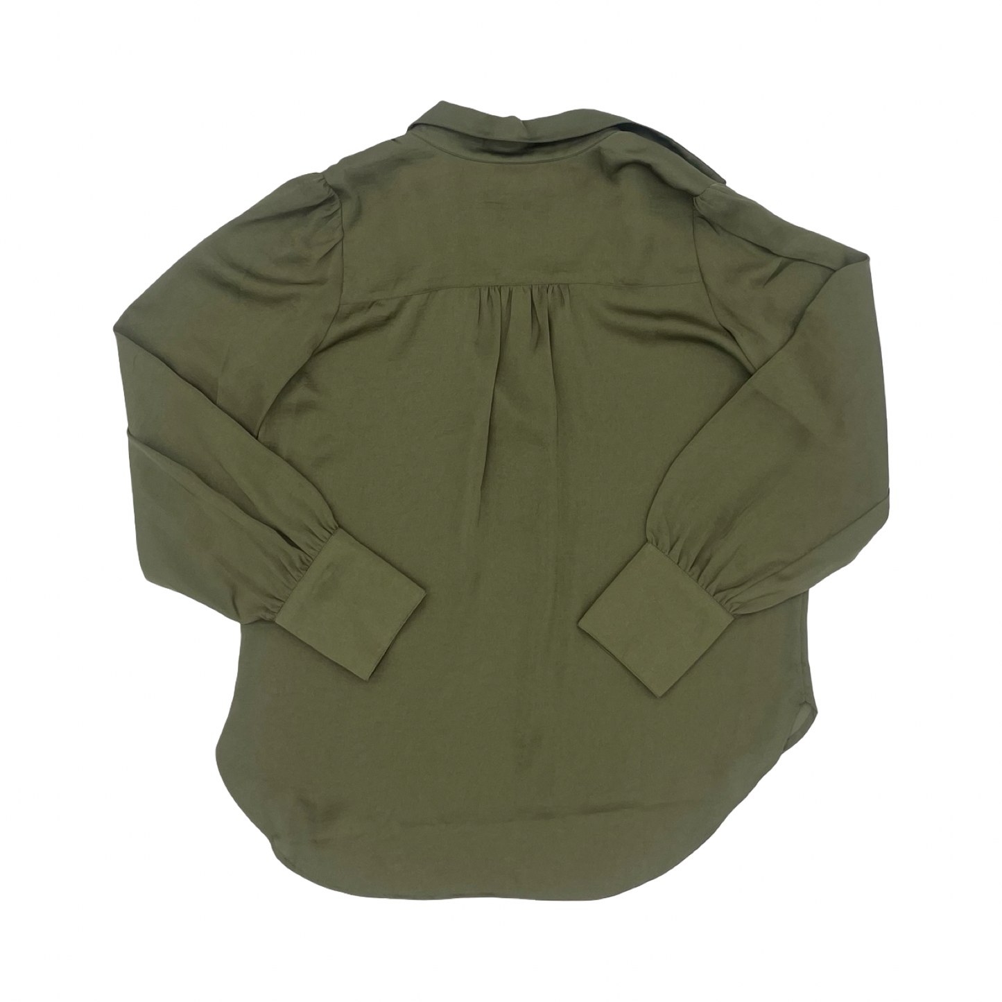 Blouse Ls By Banana Republic In Green, Size:S