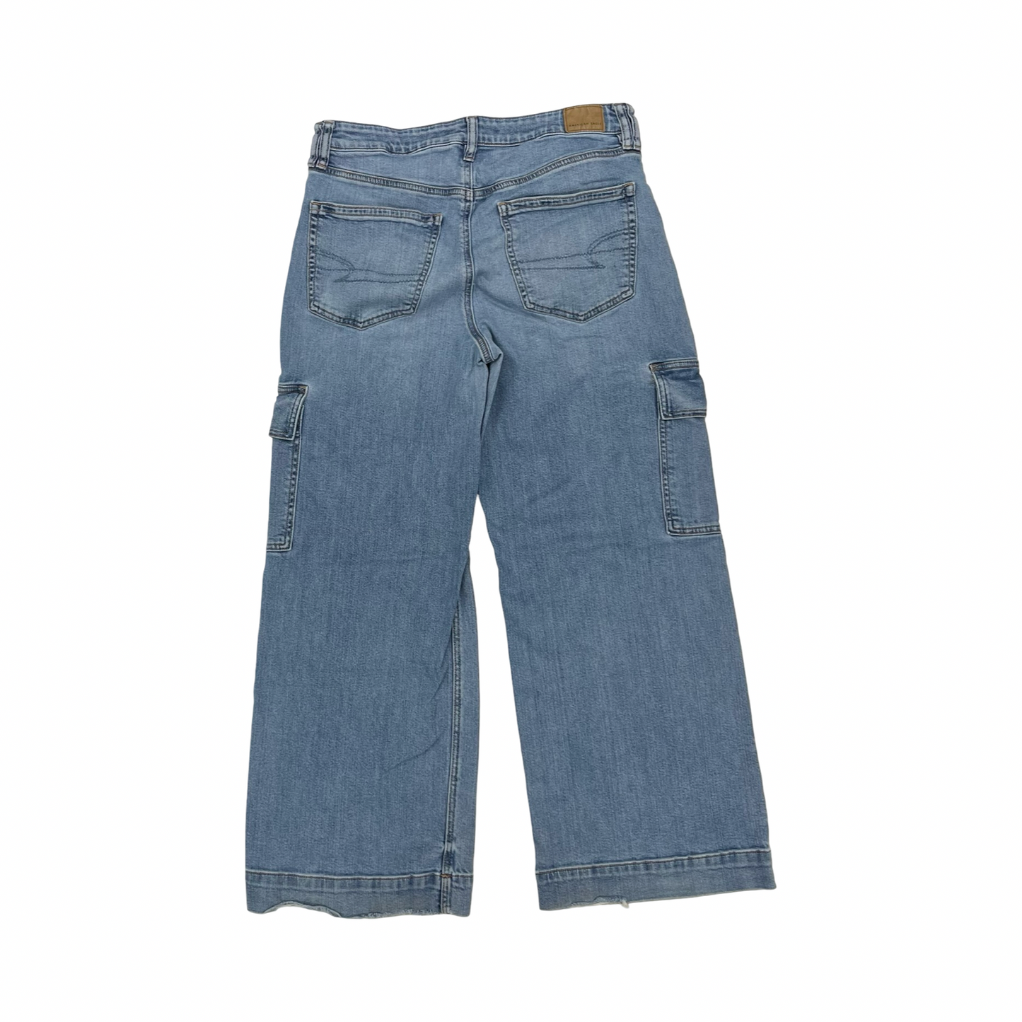 Jeans Wide Leg By American Eagle In Blue Denim, Size:12P