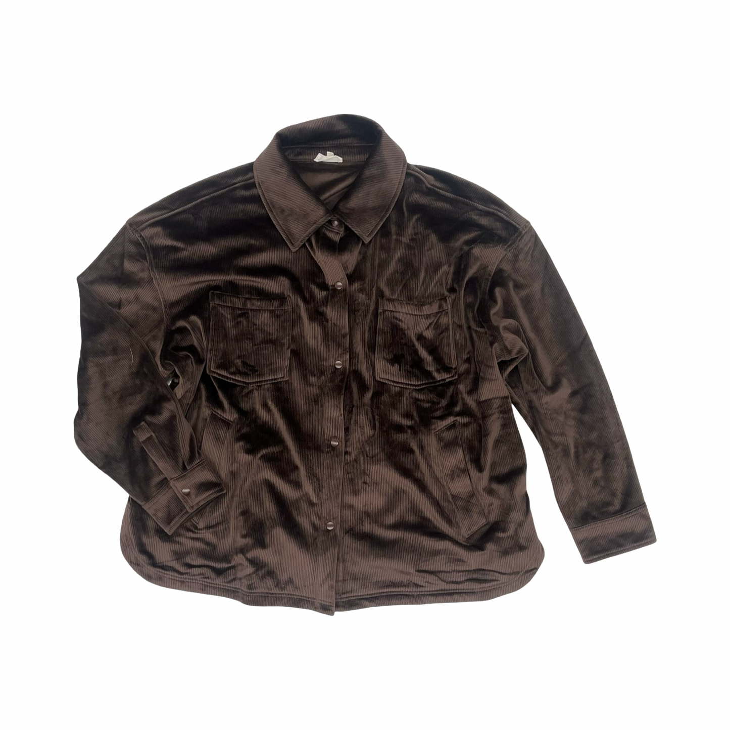 Jacket Shirt By Lou And Grey In Brown, Size:Xxl