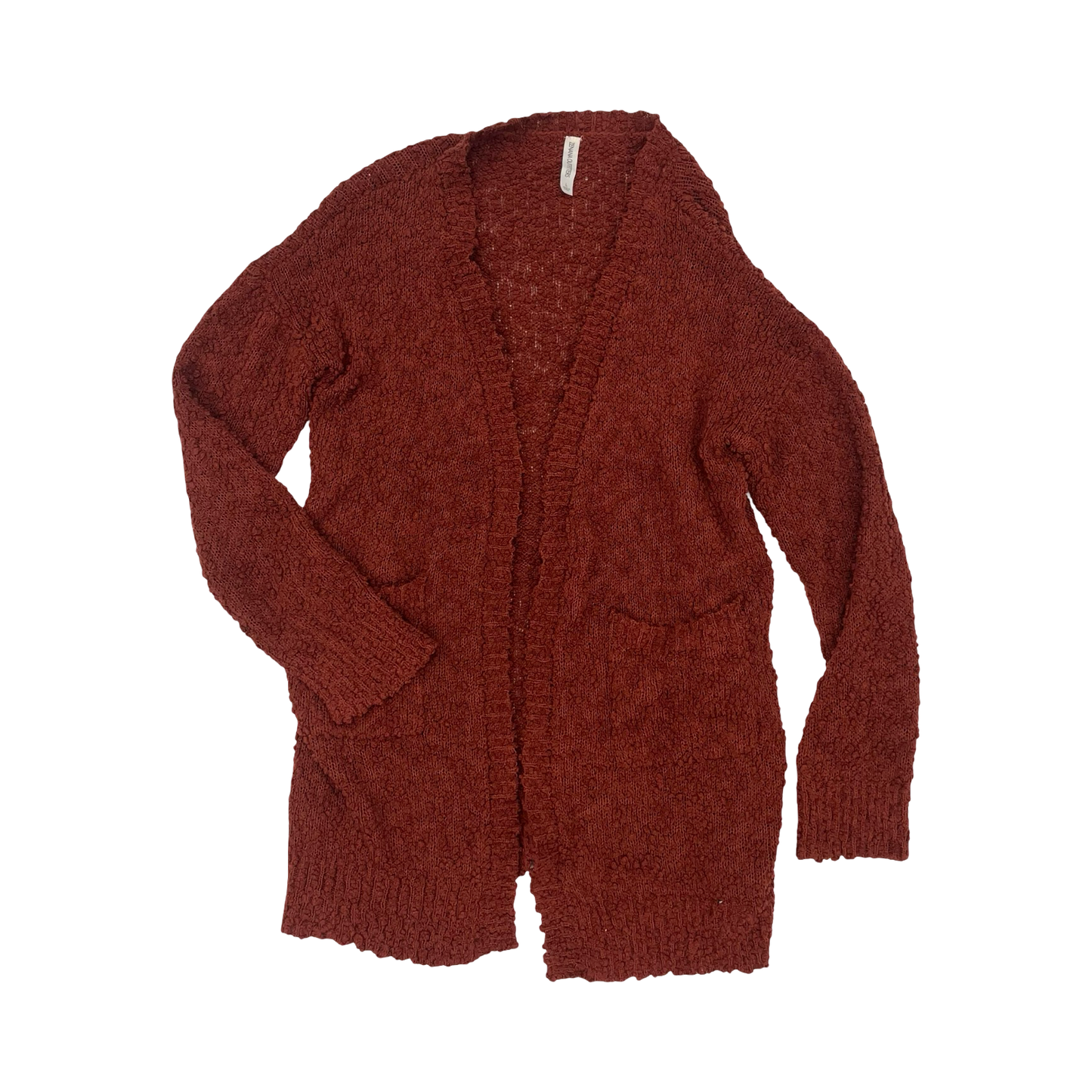 Sweater Cardigan By Zenana In Orange, Size:L