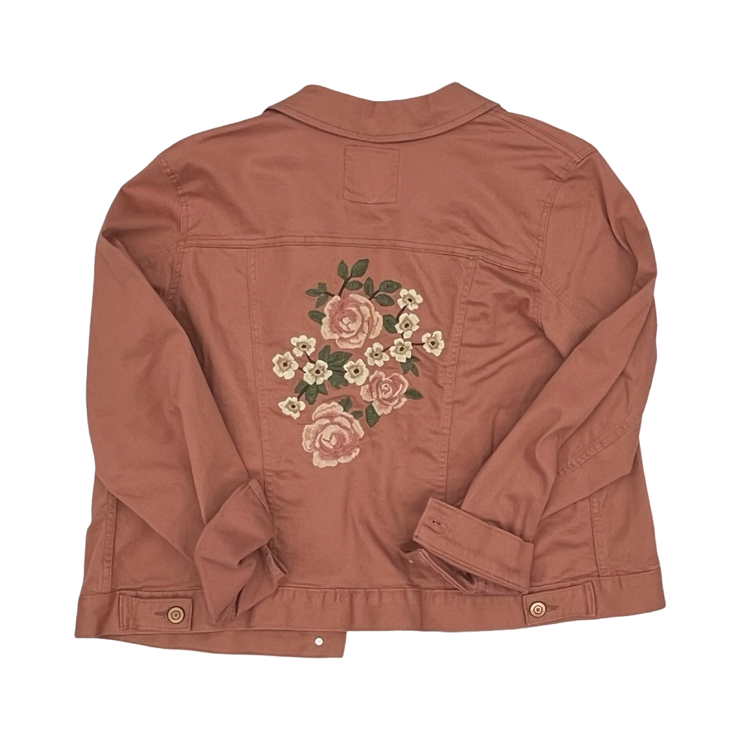 Jacket Denim By Lc Lauren Conrad In Tan, Size:Xxl