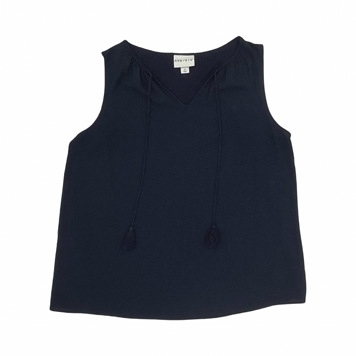 Top Sleeveless By Ava & Viv In Navy, Size:1X