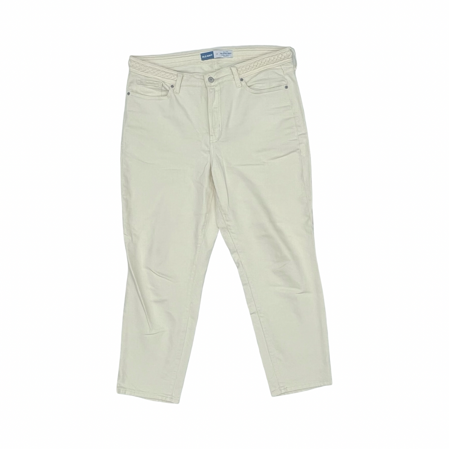 Jeans Straight By Old Navy In Cream Denim, Size:14