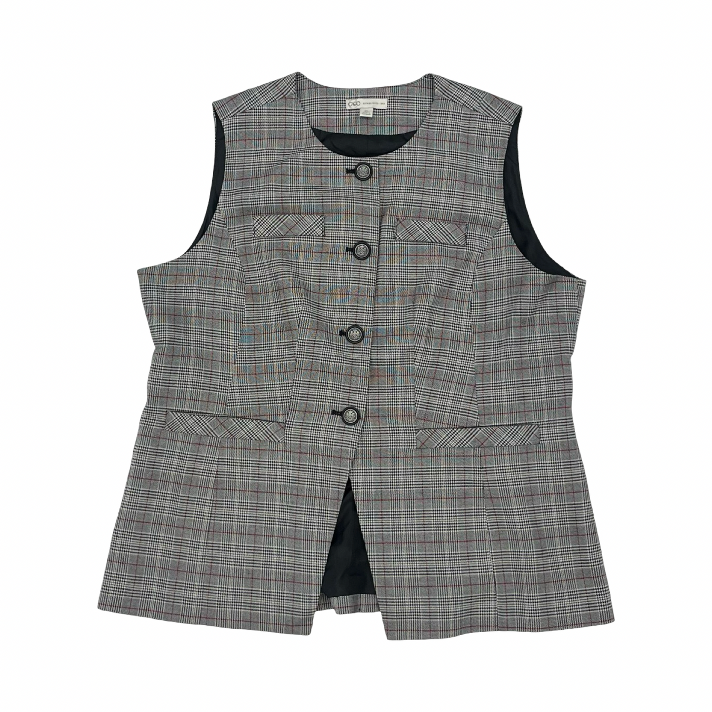 Vest Other By Cato In Plaid Pattern, Size:Xl