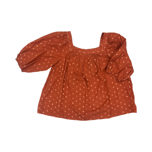 Blouse 3/4 Sleeve By Lc Lauren Conrad In Orange, Size:4X