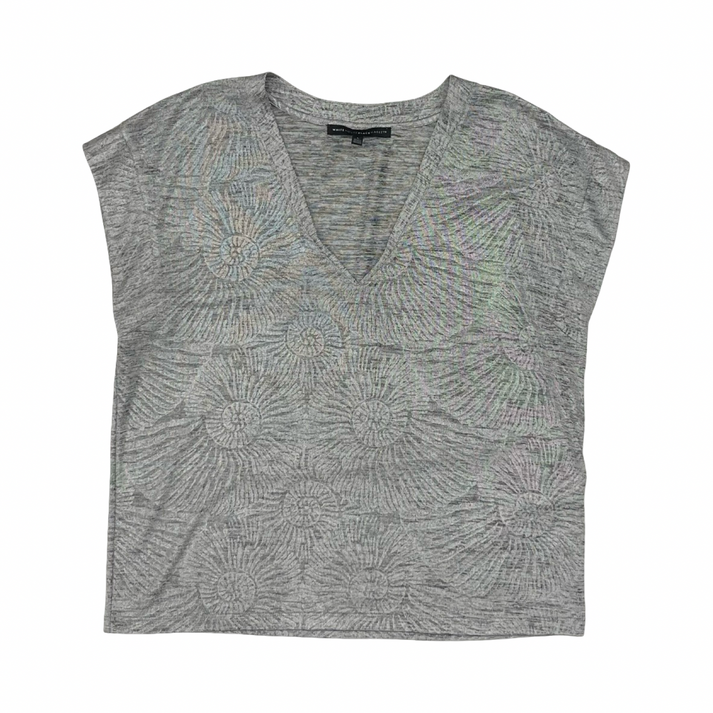 Blouse Ss By White House Black Market In Silver, Size:L