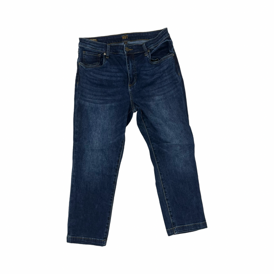Jeans Straight By Kut In Blue Denim, Size:8