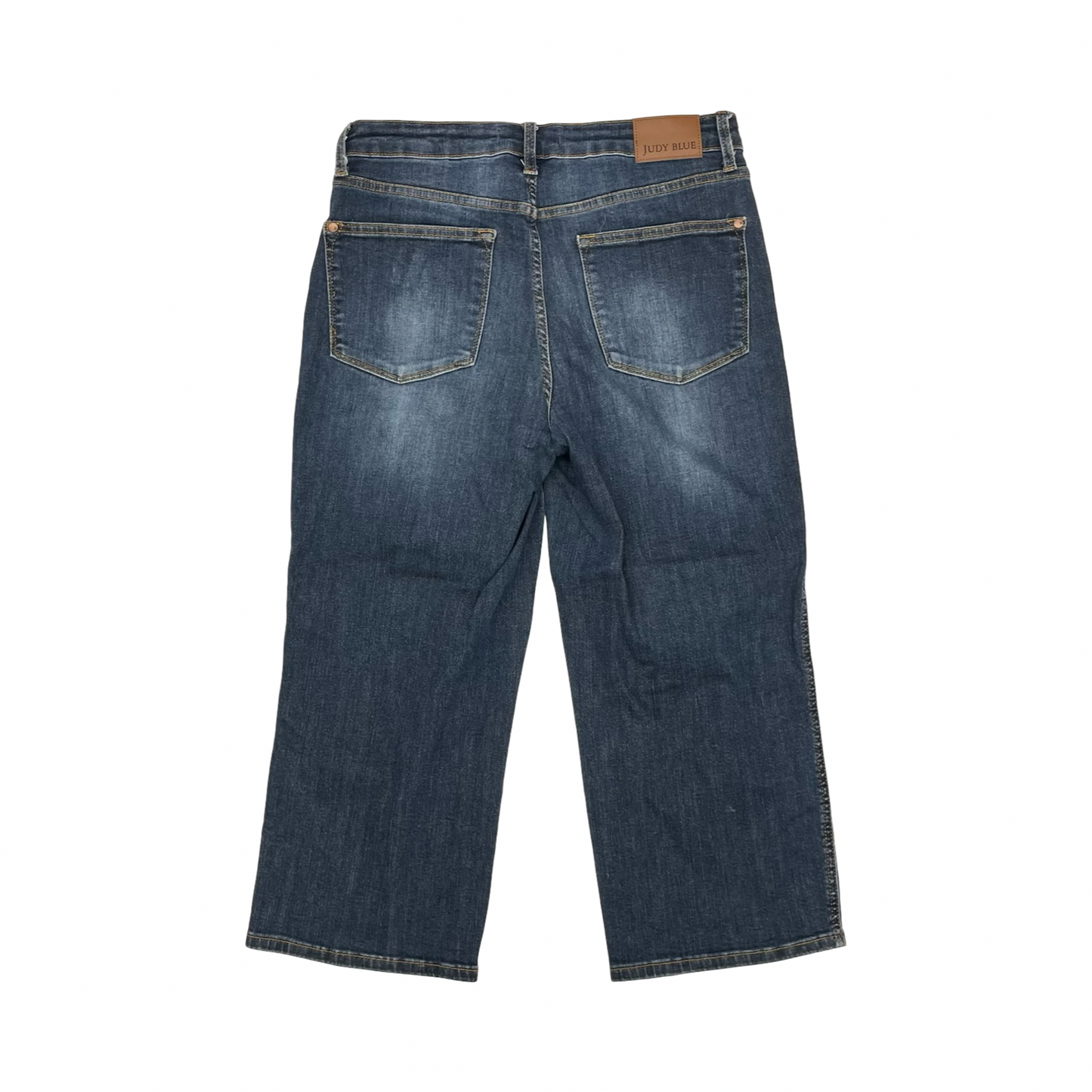 Jeans Cropped By Judy Blue In Blue Denim, Size:10