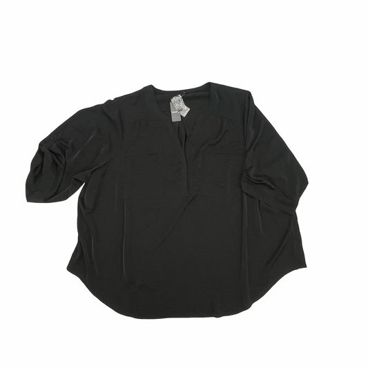 Blouse 3/4 Sleeve By Torrid In Black, Size:4X