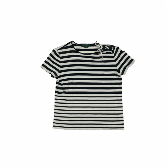 Top Ss By Lauren By Ralph Lauren In Blue & White, Size:S