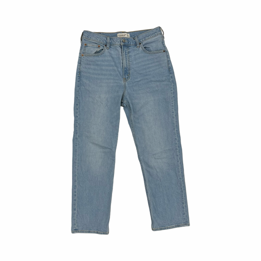 Jeans Straight By Abercrombie And Fitch In Blue Denim, Size:30