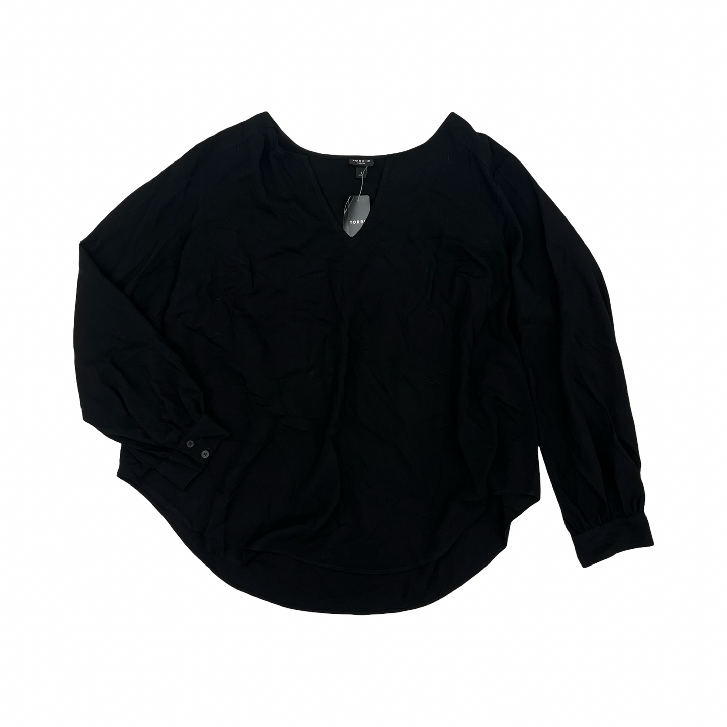 Blouse Ls By Torrid In Black, Size:1X