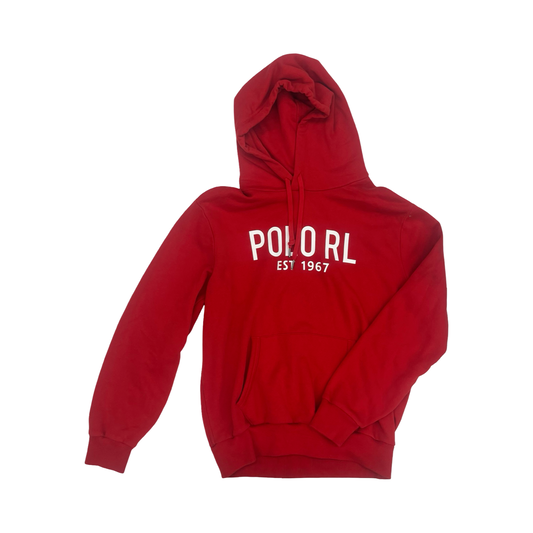 Sweatshirt Hoodie By Polo Ralph Lauren In Red, Size:L