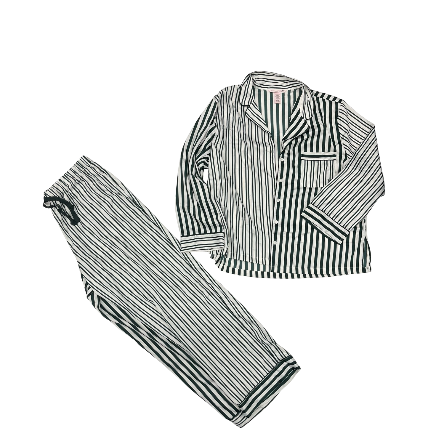 Pajamas 2Pc By Victorias Secret In Striped Pattern, Size:L