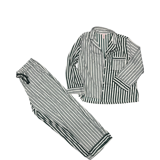 Pajamas 2Pc By Victorias Secret In Striped Pattern, Size:L