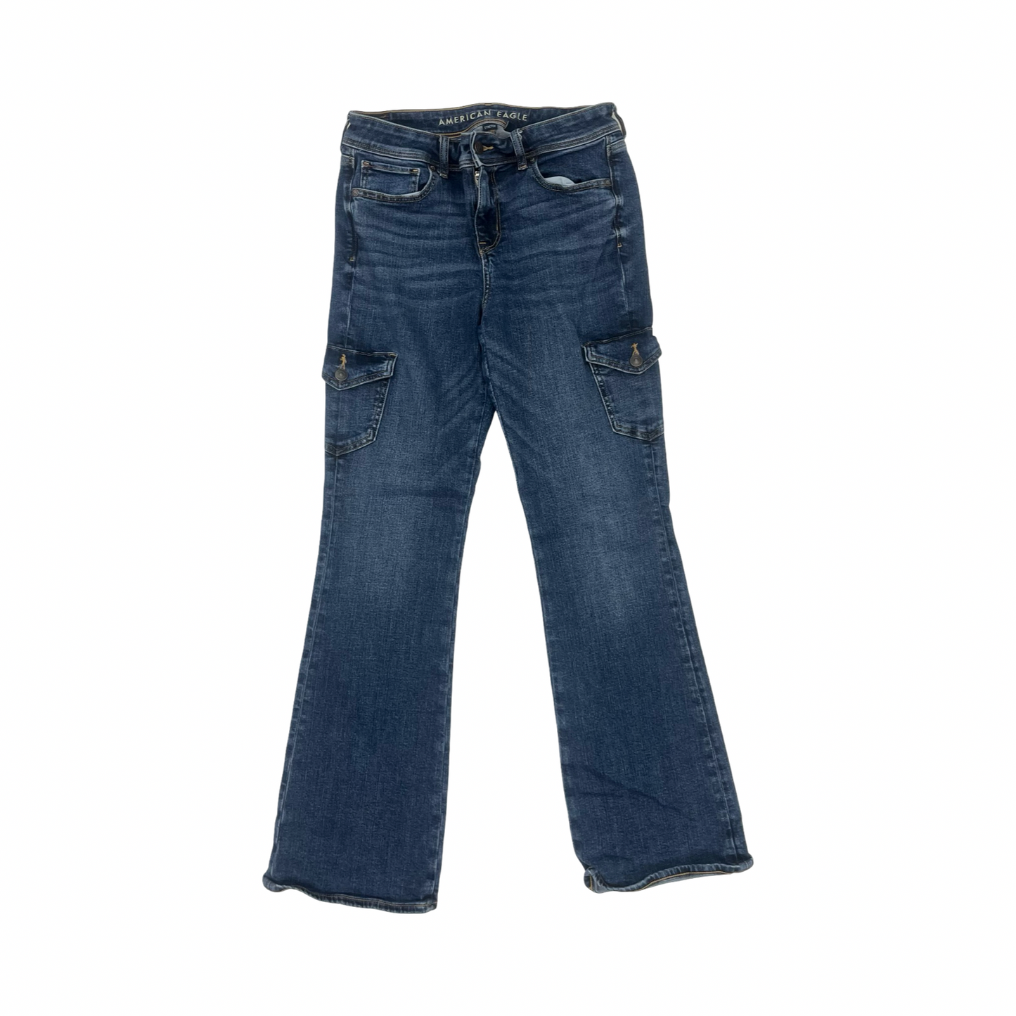 Jeans Boot Cut By American Eagle In Blue Denim, Size:8