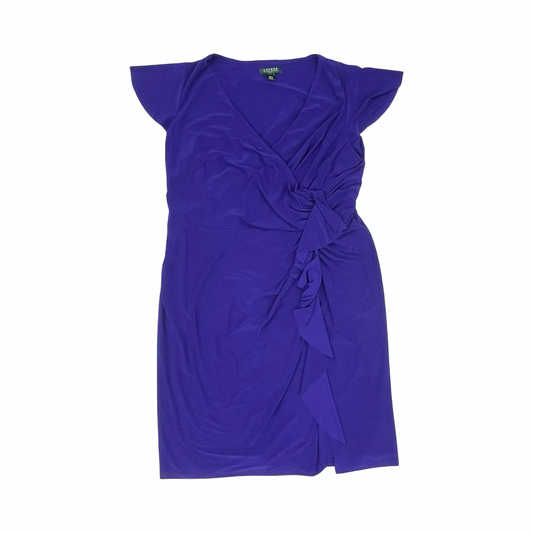 Dress Party Midi By Ralph Lauren In Purple, Size:20