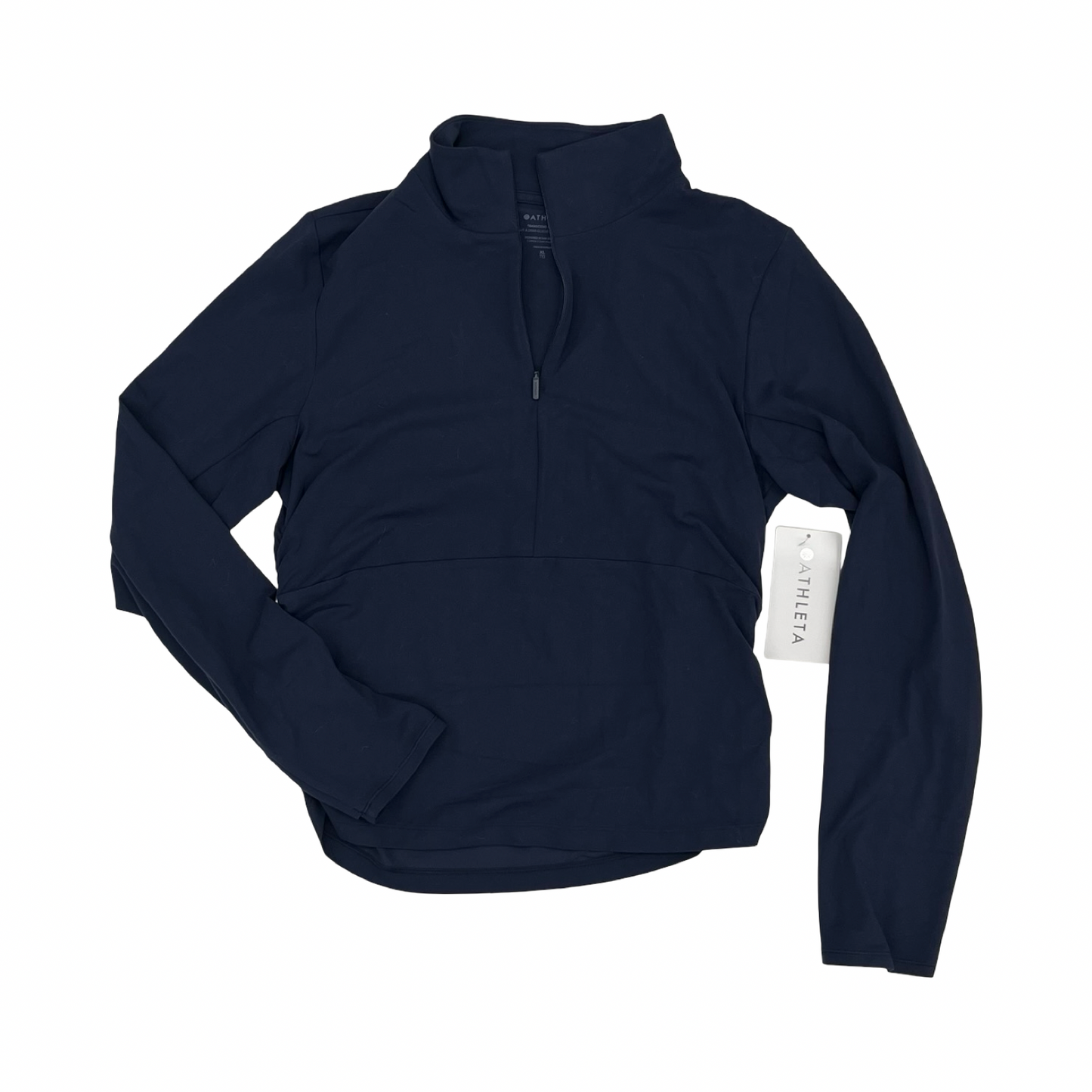 Athletic Top Ls Collar By Athleta In Navy, Size:Xl