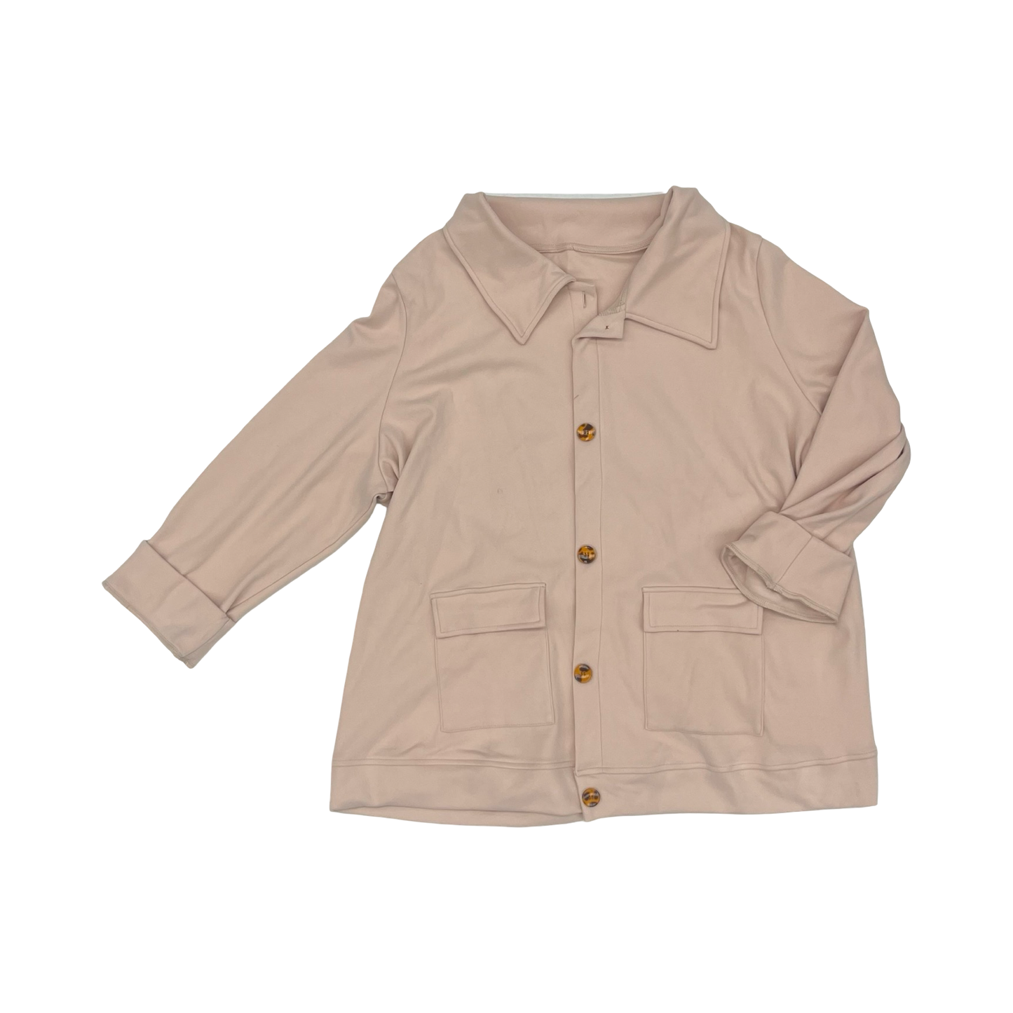 Jacket Shirt By Cmf In Pink, Size:3X