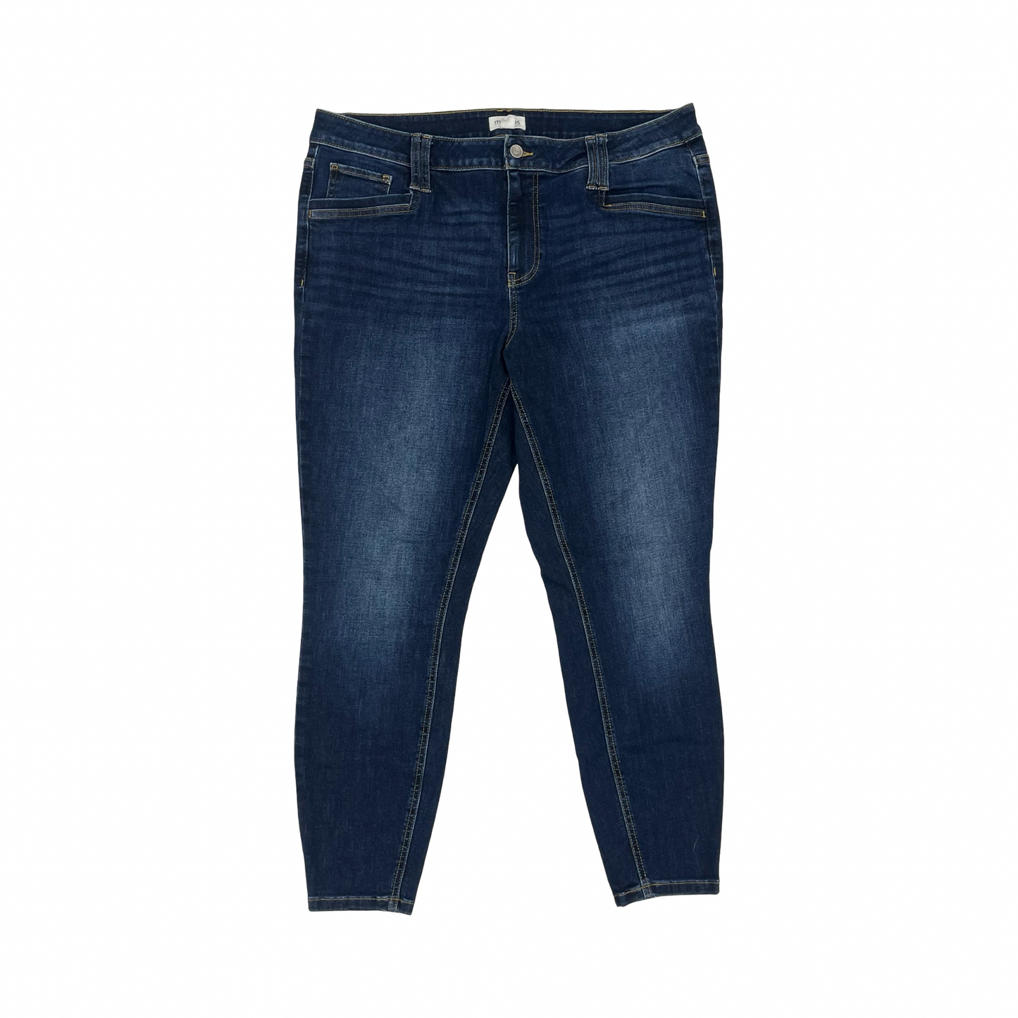 Jeans Skinny By Maurices In Blue Denim, Size:18