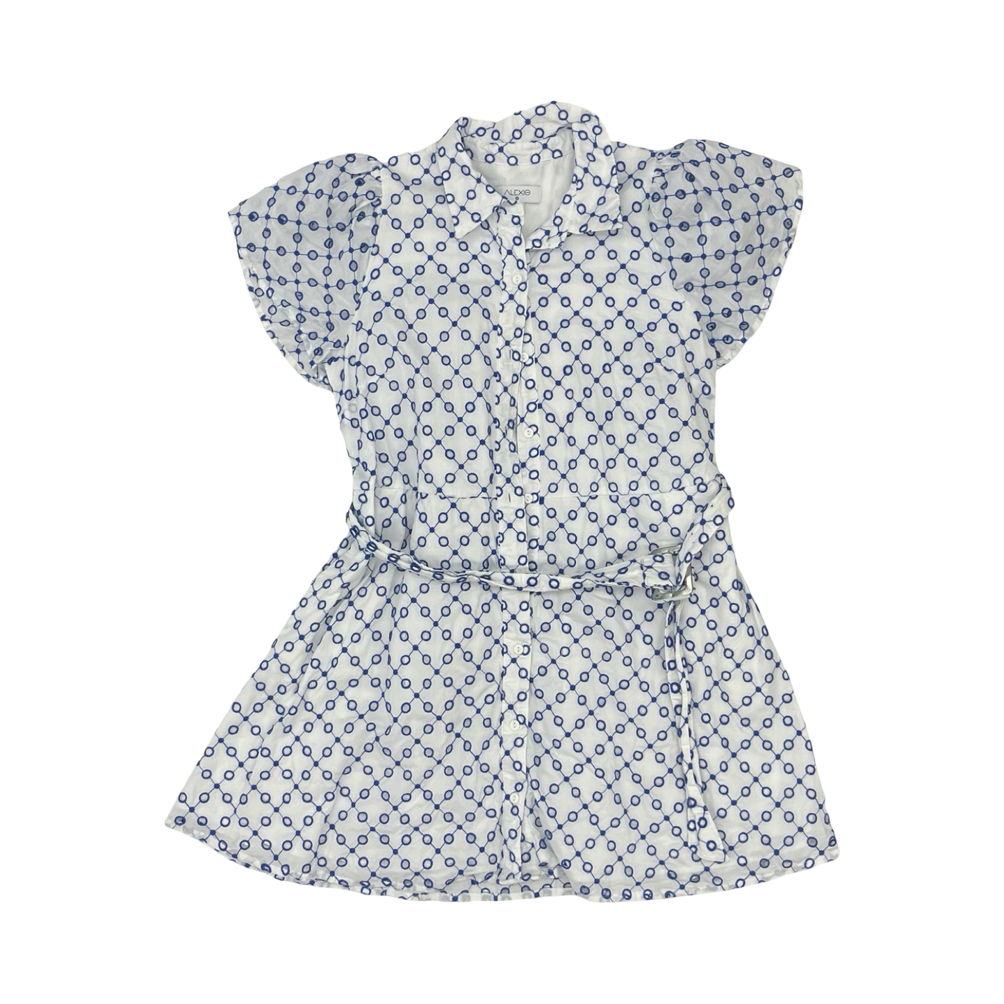 Dress Party Short By Cme In Blue & White, Size:M