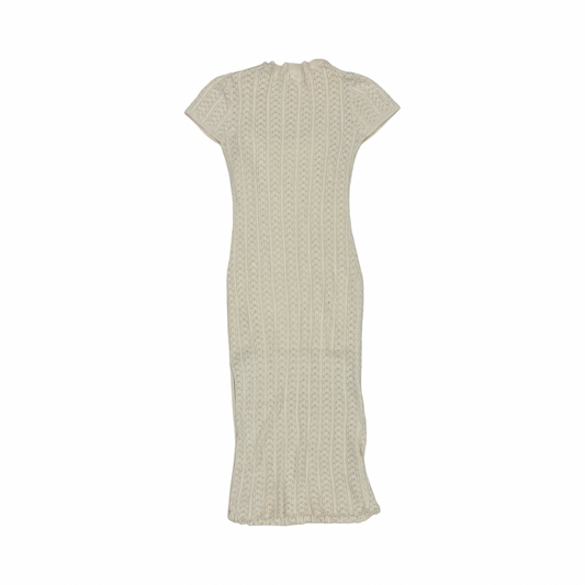 Dress Sweater By Clothes Mentor In Cream, Size:M