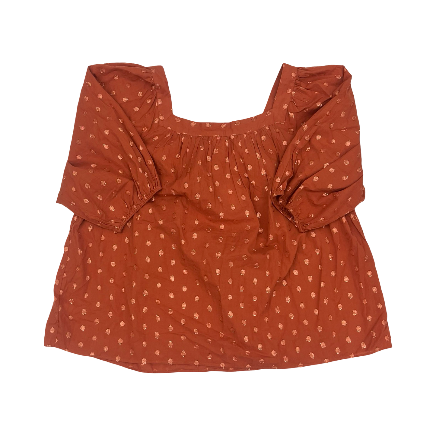 Blouse 3/4 Sleeve By Lc Lauren Conrad In Orange, Size:4X