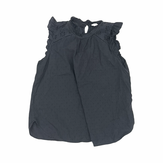 Blouse Sleeveless By Loft In Grey, Size:M