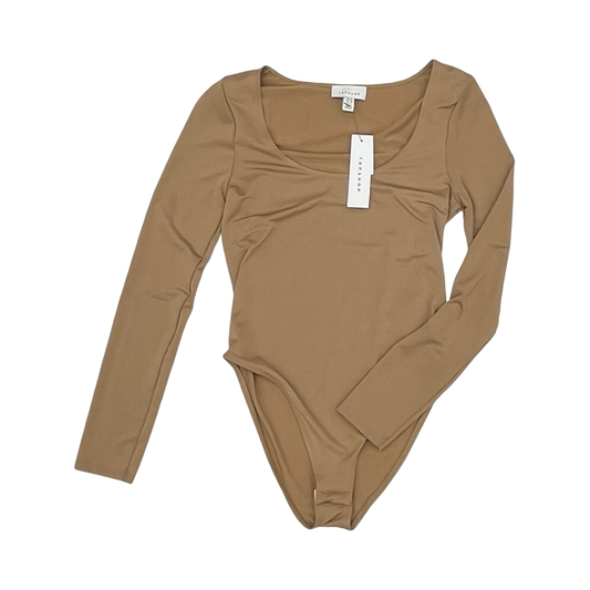 Bodysuit By Top Shop In Brown, Size:8