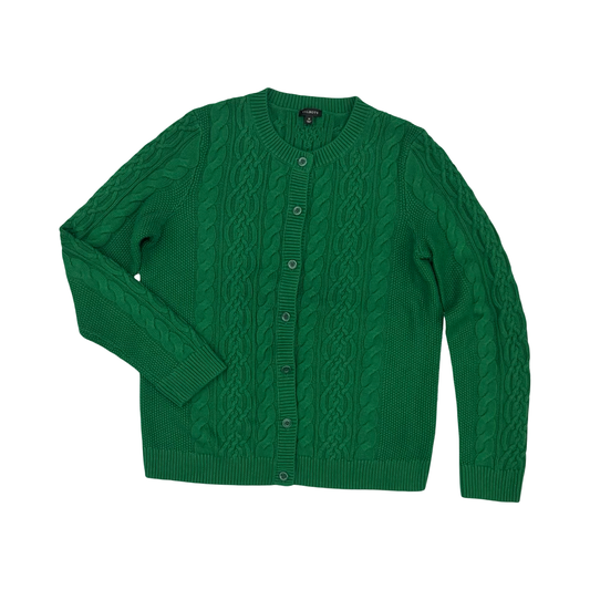 Sweater Cardigan By Talbots In Green, Size:M