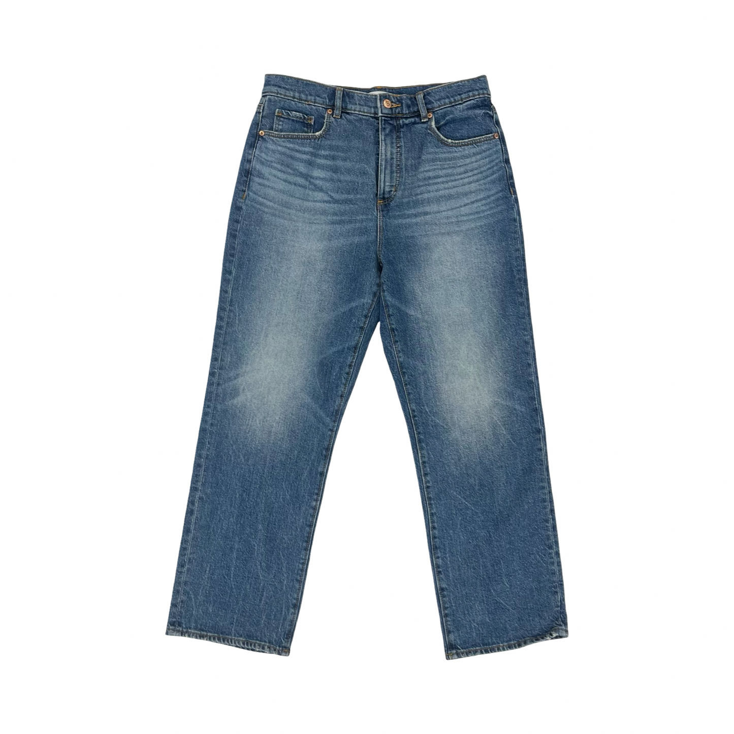 Jeans Straight By Loft In Blue Denim, Size:8