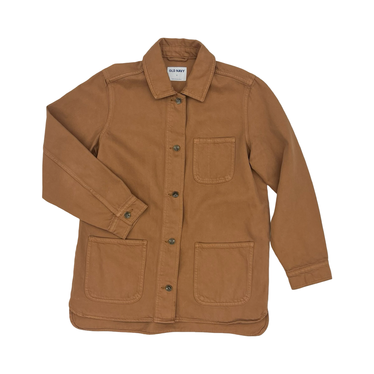 Jacket Shirt By Old Navy In Brown, Size:S