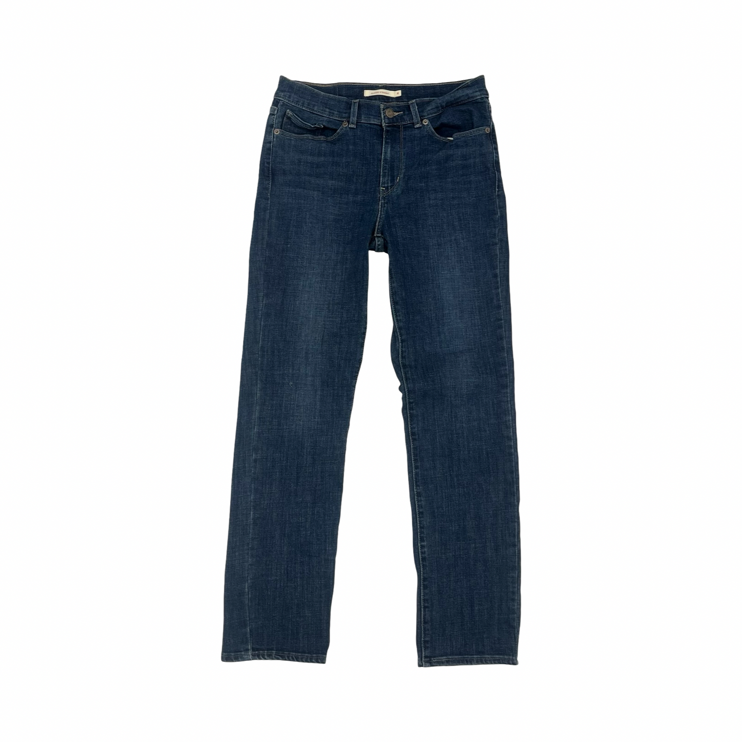 Jeans Straight By Levis In Blue Denim, Size:4