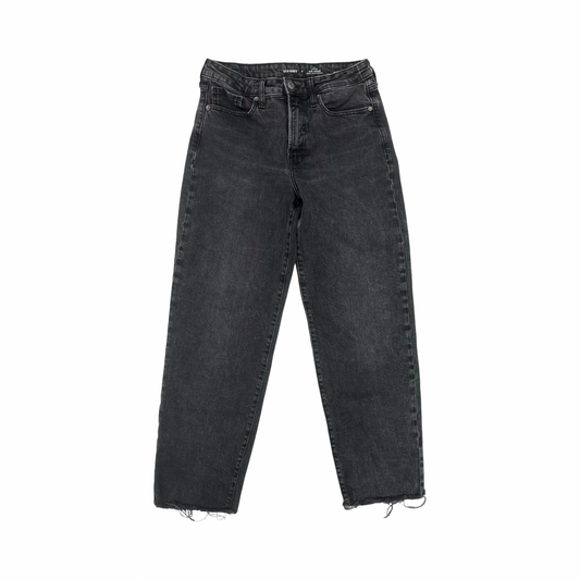 Jeans Straight By Old Navy In Black Denim, Size:8
