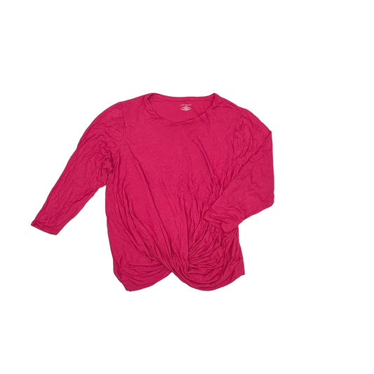 Top 3/4 Sleeve By Lane Bryant In Pink, Size:4X