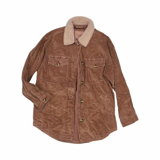 Jacket Moto By American Eagle In Brown, Size:S