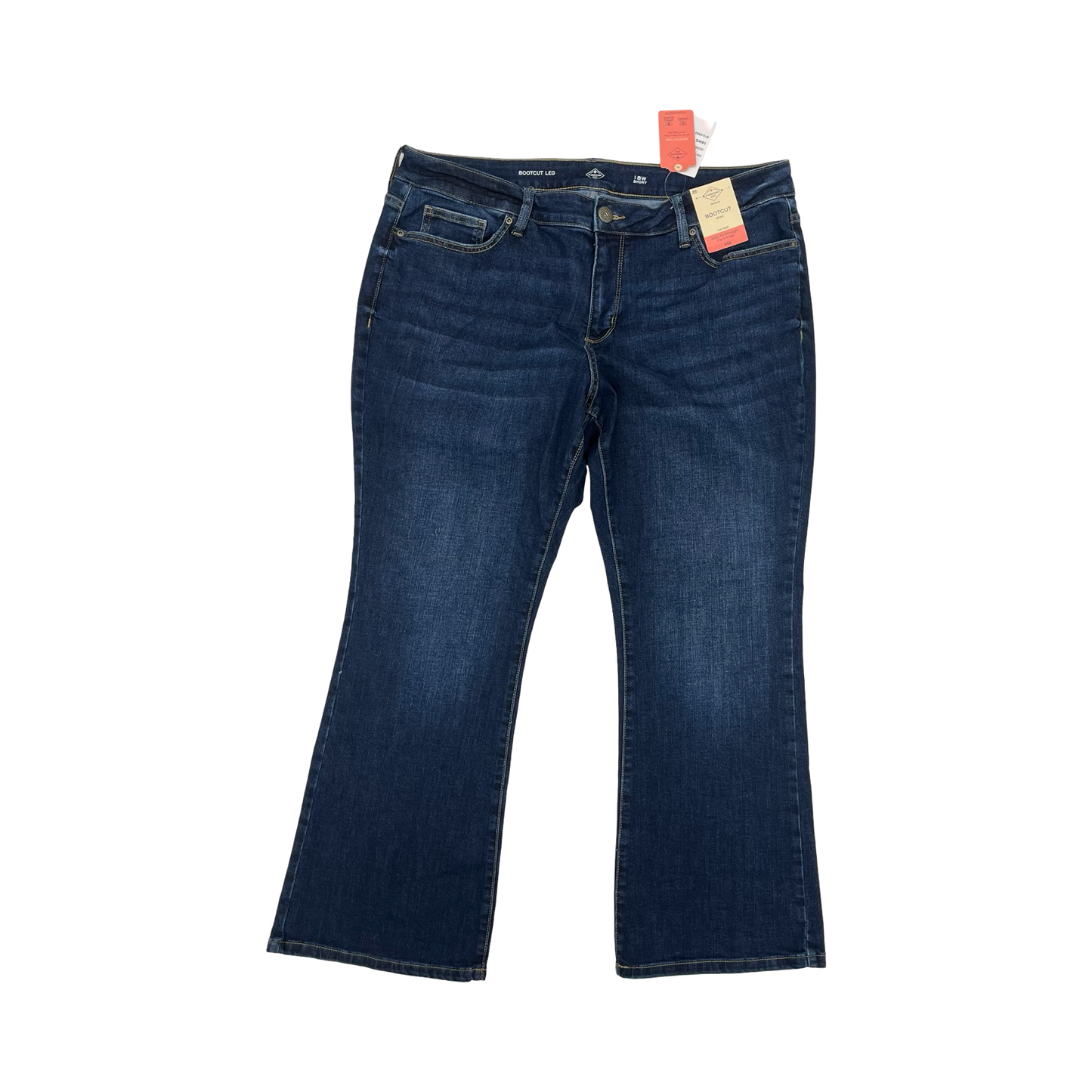 Jeans Boot Cut By St Johns Bay In Blue Denim, Size:18