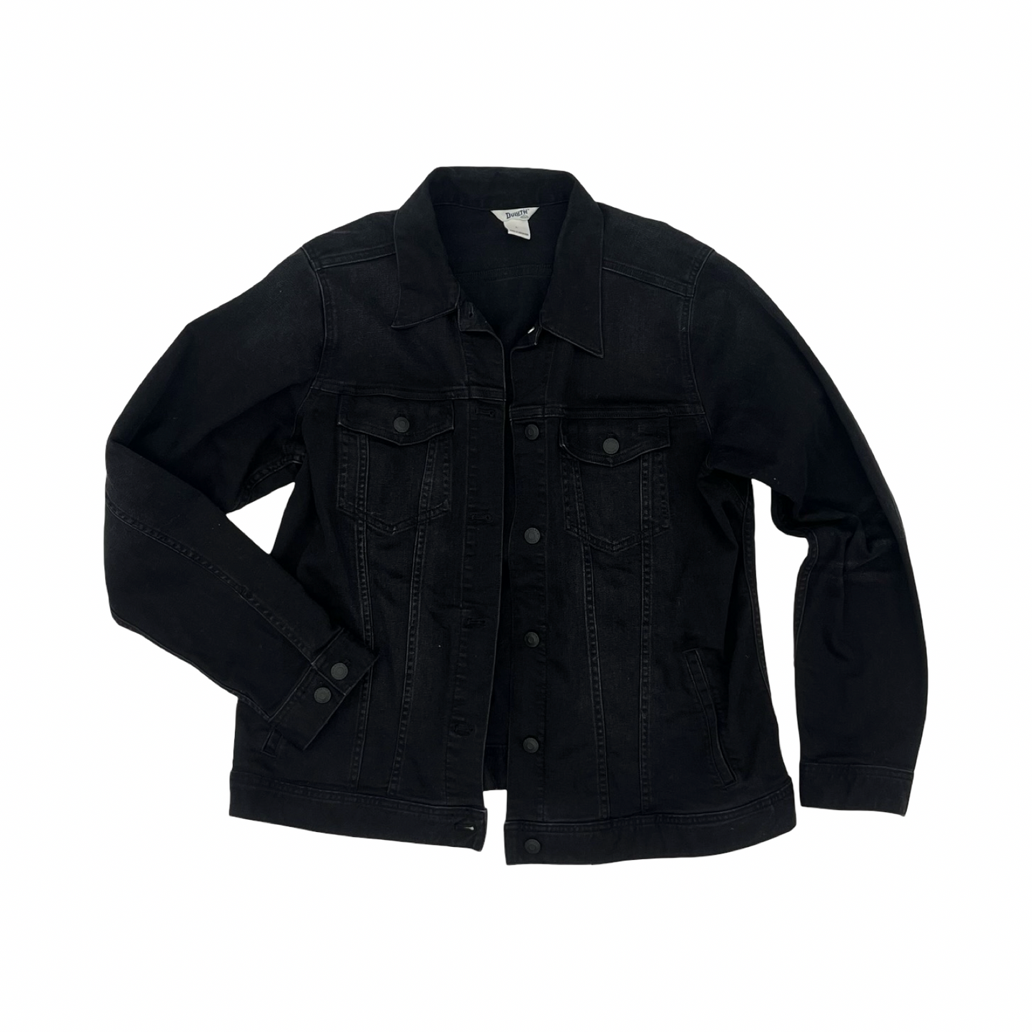 Jacket Denim By Duluth Trading In Black Denim, Size:L
