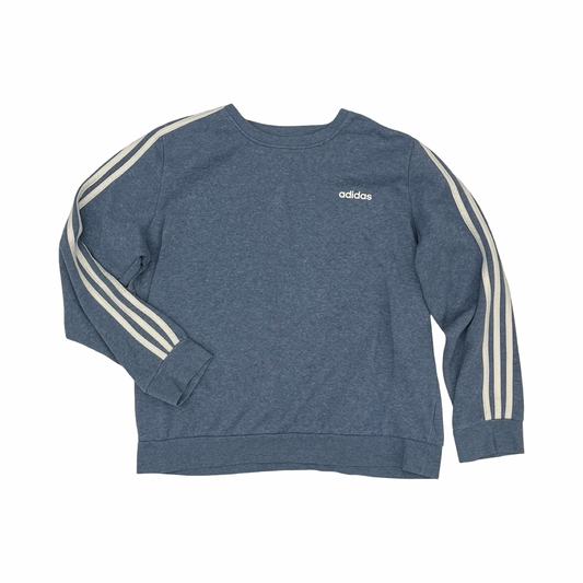 Athletic Sweatshirt Crewneck By Adidas In Blue, Size:Xl