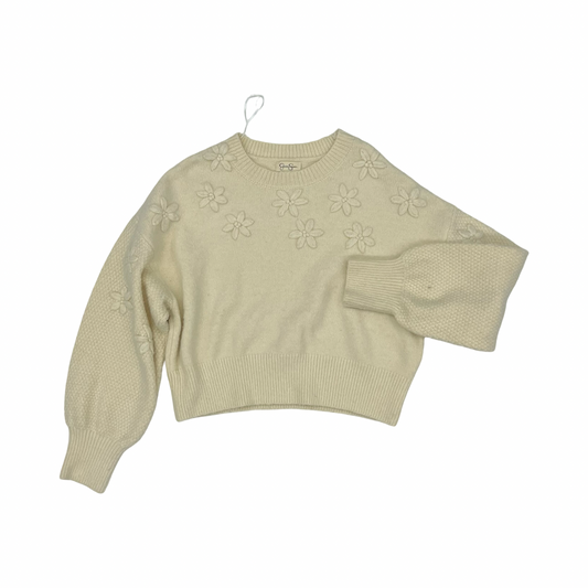Sweater By Jessica Simpson In Cream, Size:M