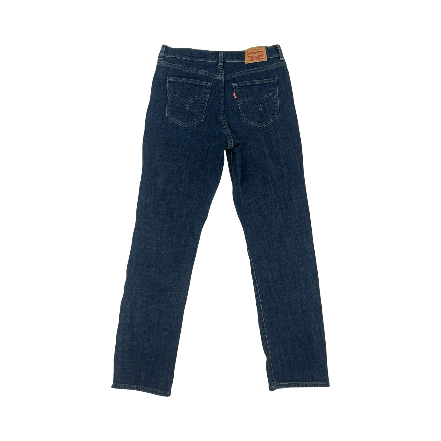 Jeans Straight By Levis In Blue Denim, Size:4