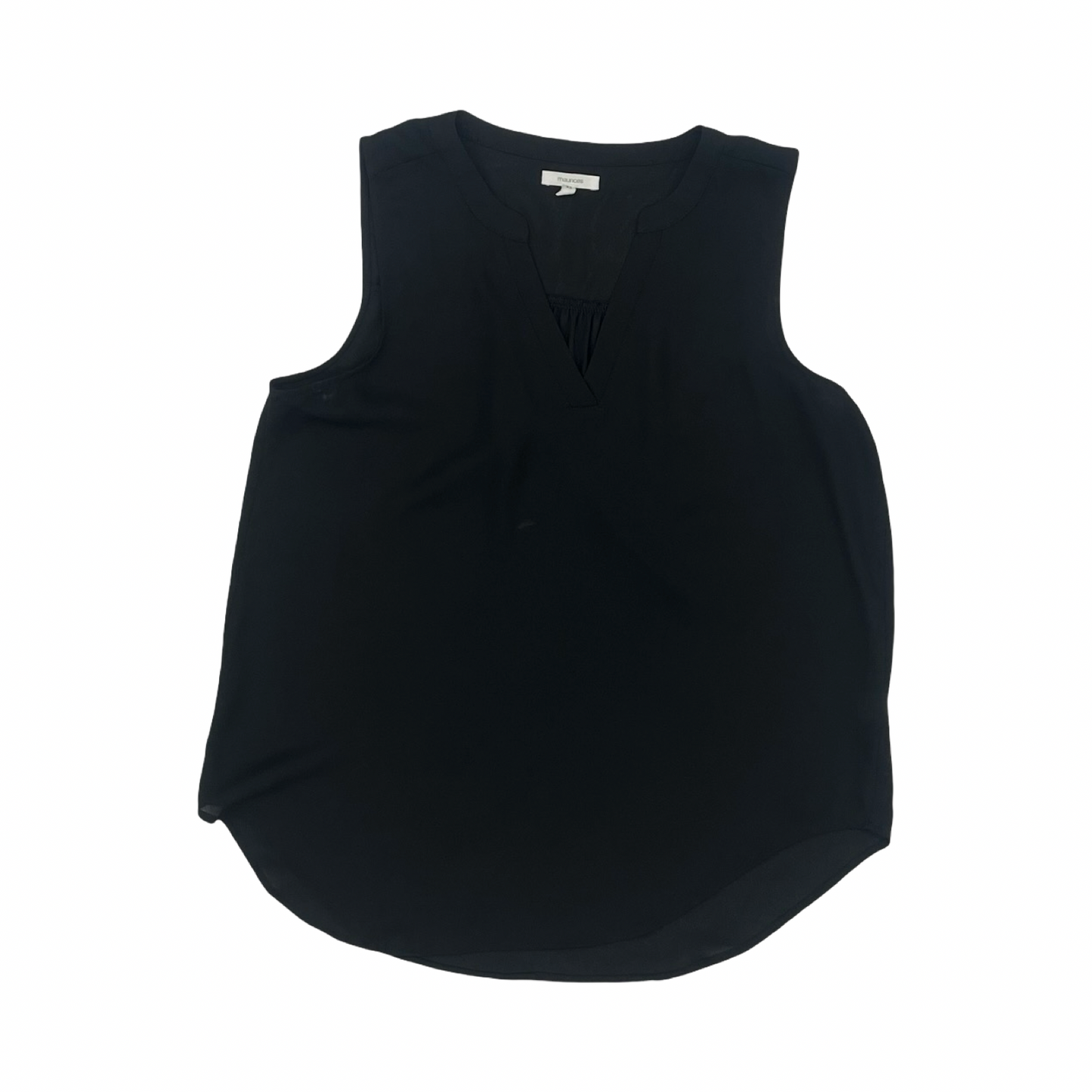 Blouse Sleeveless By Maurices In Black, Size:L